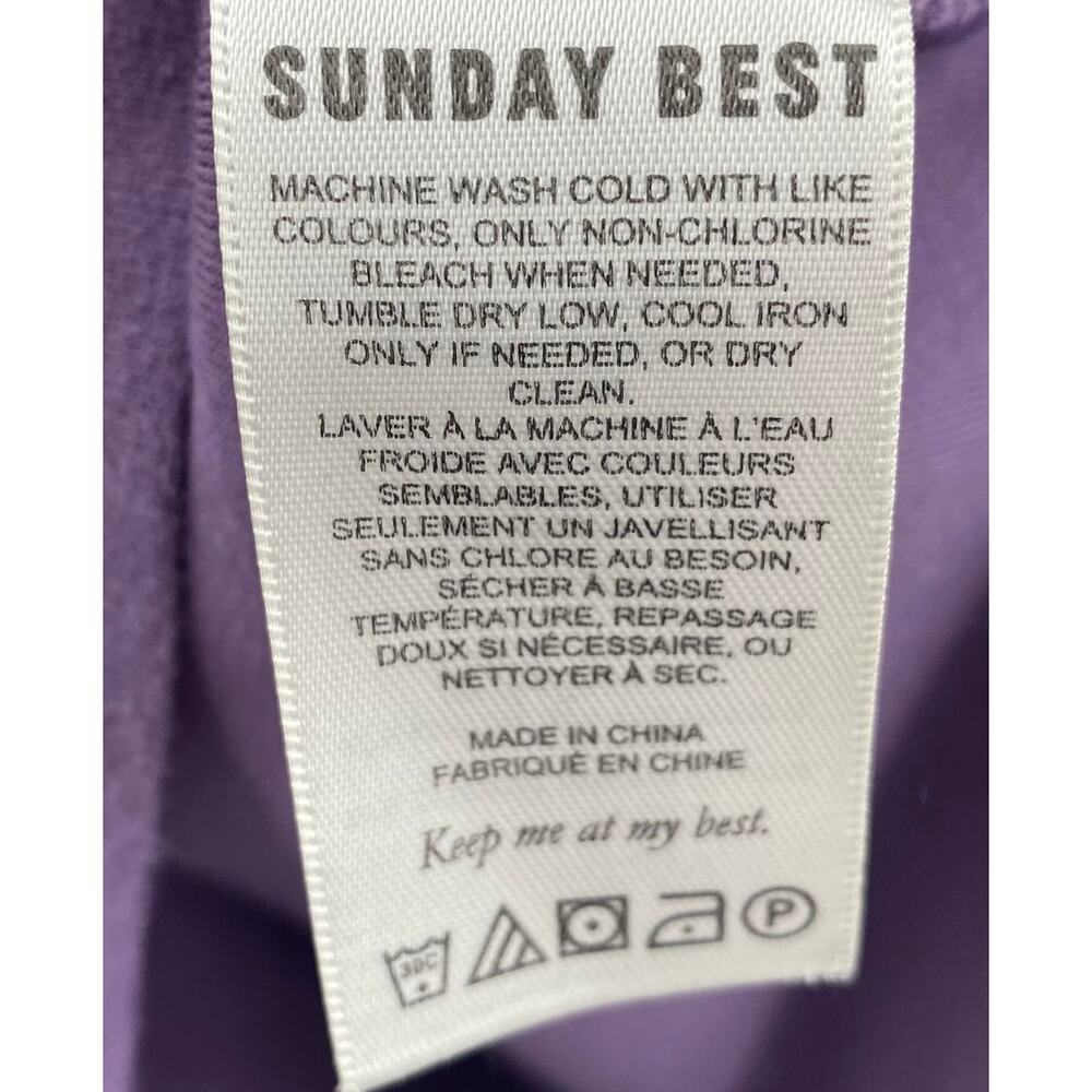 Aritzia Sunday Best Half Zip Mini Dress Long Sleeve Bodycon Violet Purple XXS - Picture 9 of 10